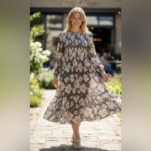 NWT Mad About Style Dress Grace Midi Vintage Floral Jilly Box